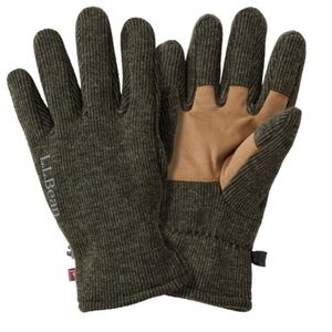 L.L. Bean Men's Wool tek Green Gloves